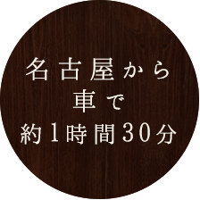 名古屋から車で約1時間30分